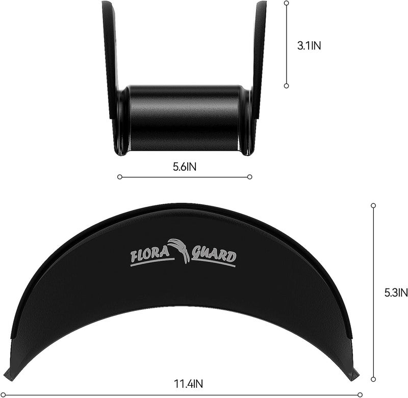 FLORA GUARD Garden Hose Holder, Heavy-Duty Hose Hanger, Holds Up to 125 ft, Garden Rack Wall Mount for Outside, Rust and Slip Resistant, Black - Image 2